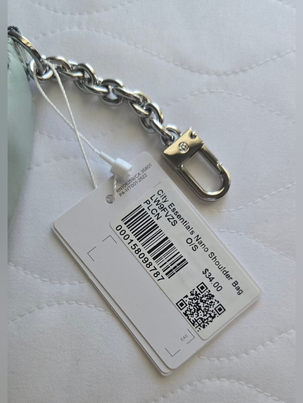 NWT!! LULULEMON CITY ESSENTIALS NANO BAG - PELICAN (MINT GREEN) - BRAND NEW - Picture 3 of 6